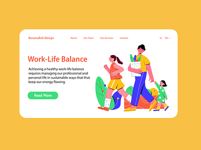 Work-Life Balance web illustration