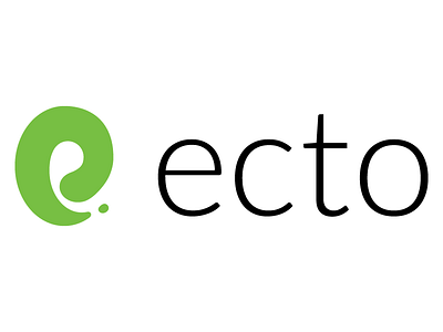 Ecto Logo Design branding database design ecto elixir logo