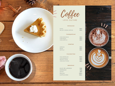 Menu for Coffee Shop coffeeshop design menu card menu design menubar