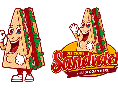 sandwich design illustration logo