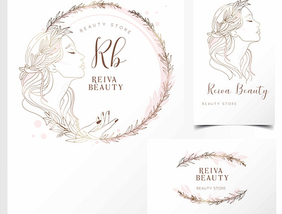 beauty store design illustration logo