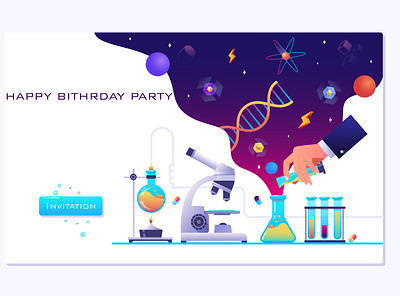 birthday party beaty store branding design illustration logo