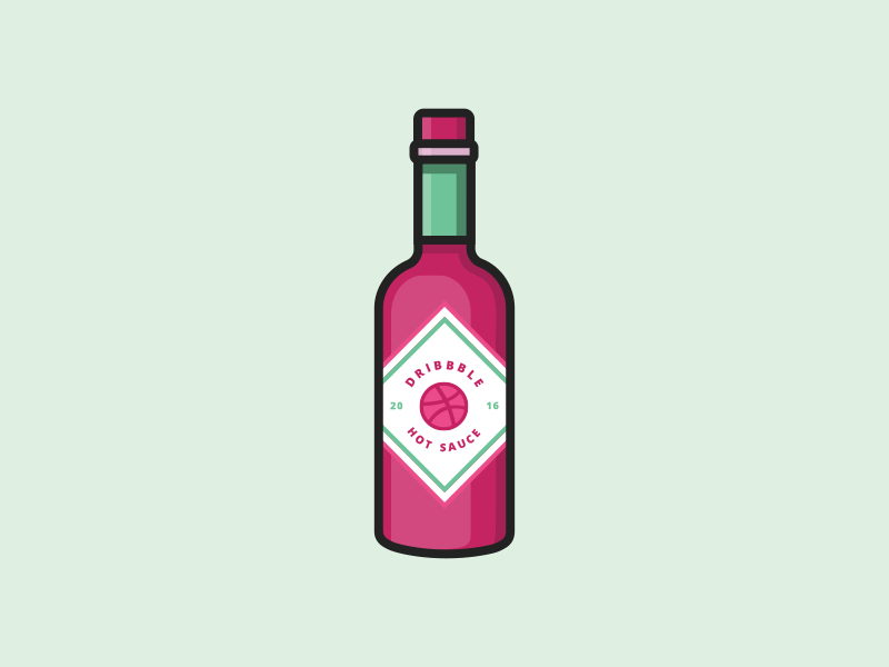 Dribbble Hot Sauce sticker mule hot sauce illustration rebound dribbble
