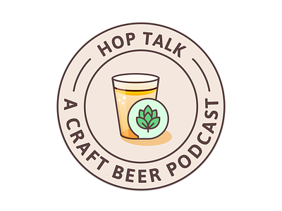 Hop Talk Coaster beer branding coaster illustration podcast