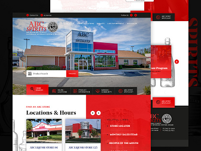 ABC Mecklenburg County, NC - Homepage abc branding homepage spirits web