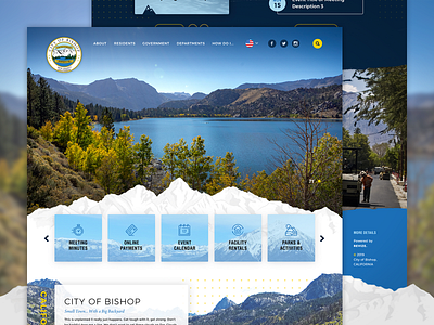 City of Bishop, CA - Homepage Design branding california design government homepage mountains service ux web