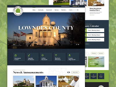 Lowndes County, AL - Homepage Design alabama branding government homepage service typography ux web