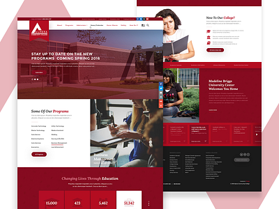 Alpena Community College Website college community education homepage interior page logo michigan service ux web
