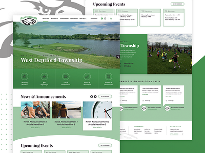 West Deptford, NJ Homepage + Interior community design eagle government homepage new jersey service ux web