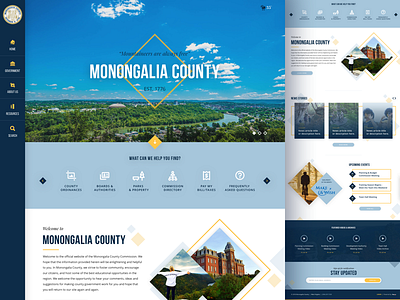Monongalia County, WV Homepage Redesign county design government ux web west virginia