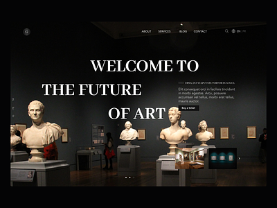 Art gallery Landing Page concept