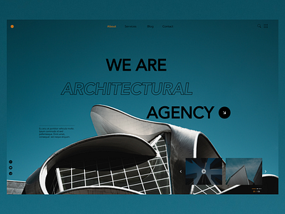 Minimalist architectural agency landing concept abstract design design minimalist trendy ui webdesign website design