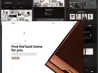 Real estate / property agency landing page landing minimalist property real estate webdesign website design