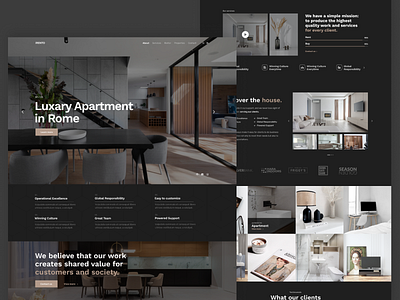 Real estate / property agency landing page agency minimalist property real estate showcase webdesign website design