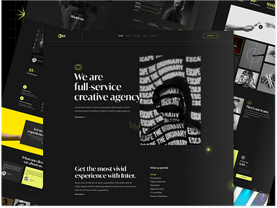 Creative agency portfolio landing page website