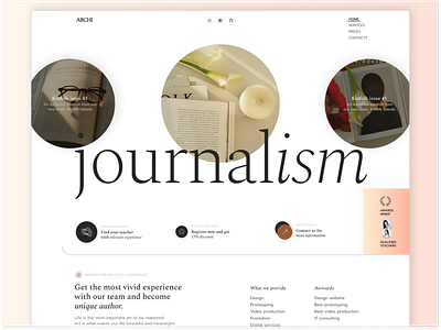 Online and offline journalism courses landing page website