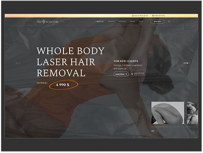 Medical clinic of aesthetic and surgical cosmetology landing pag aesthetic beauty clinic cosmetologist cosmetology creative landing medical minimalist webdesign website design
