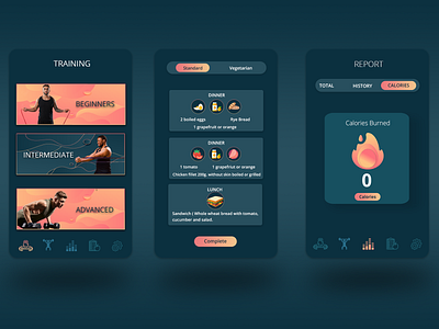 Men Fitness App - Mobile UI/UX Design 30daychallenge app design fitness fitness app men ui ux