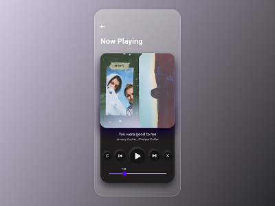 Music Player dailyui dailyuichallenge minimal music player ui ux web