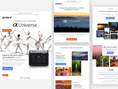 Sony Email Marketing email layout marketing ui