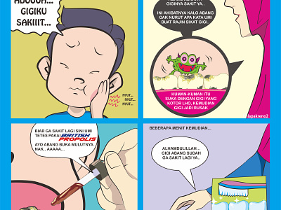 comic ad branding characterdesign comic comic art comic strip design health health care teeth tooth vector