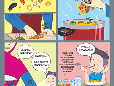 comic herb product ad in vector art