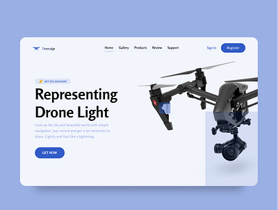 DroneEdge Online shopping Website drone landing page ui ui design uidesign web web design webdesign