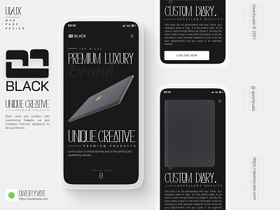 Black app branding design graphic design illustration logo premium ui ux