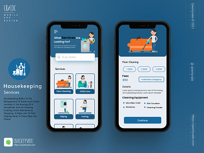 Housekeeping animation app branding design graphic design illustration logo ui ux