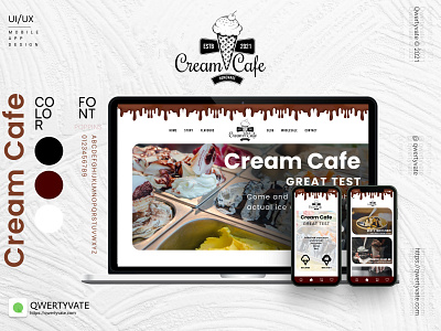 Cream Cafe 3d animation app art branding design graphic design illustration logo motion graphics ui ux vector