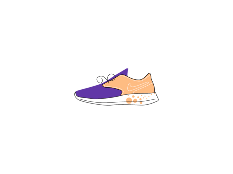 15 Days of Visual Elements Challenge ~ Day#1 aftereffects animation design figma flat gif illustration minimal nike nike running nike shoes photoshop shoe ui vector