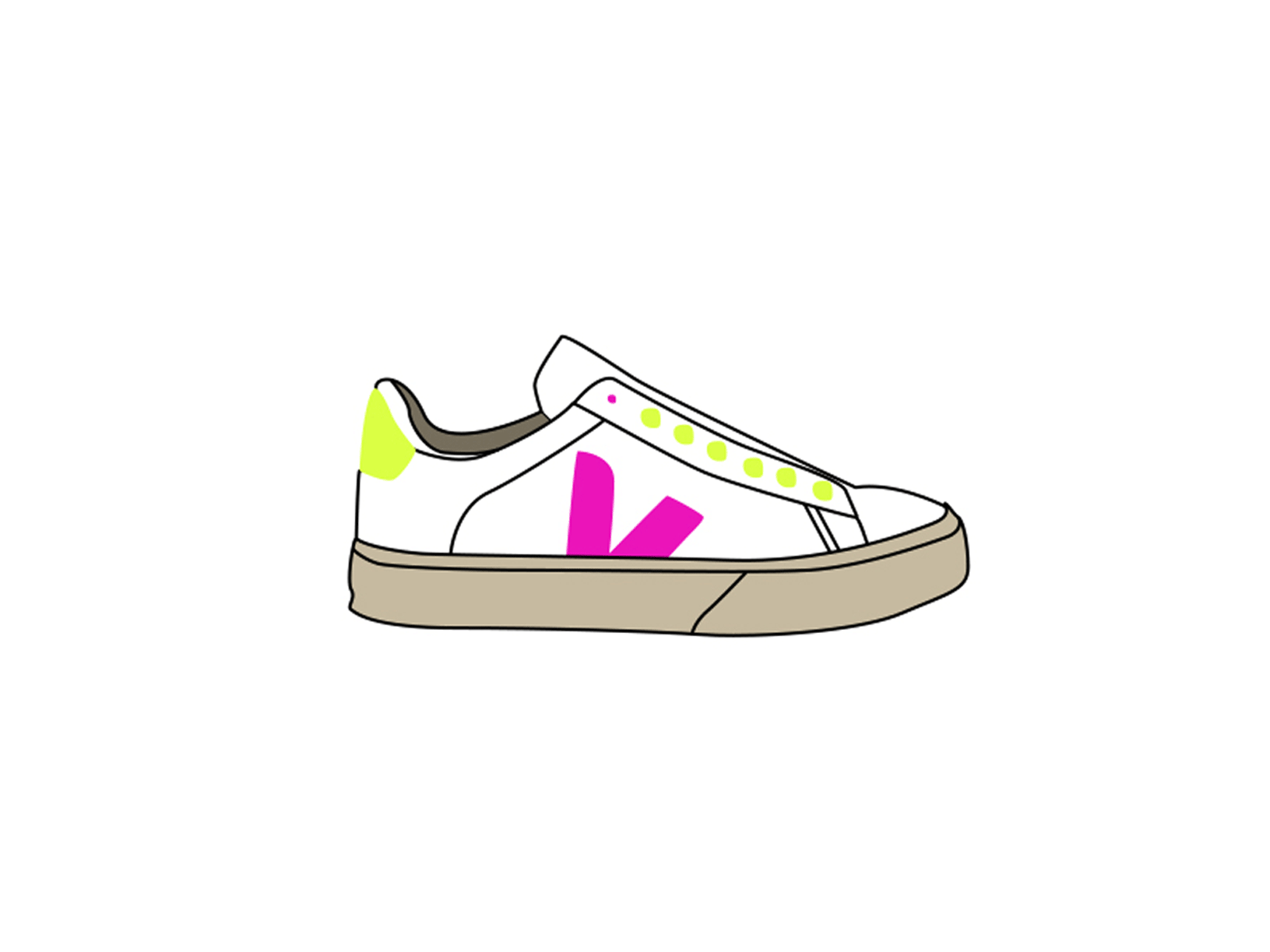15 Days of Visual Elements Challenge ~ Day#6 aftereffects animation design figma flat gif illustration minimal shoes ui vector veja