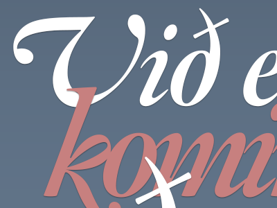 an informal typography test for K&K color colour design swash typography web design