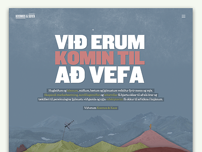 Kosmos & Kaos front page (sligth return) color colour fullscreen hoefler iceland knockout scandinavia sentinel slab web web design