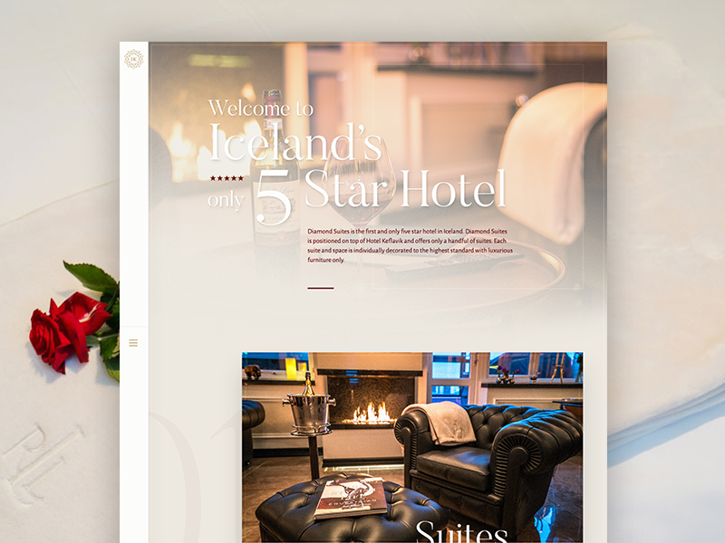 Diamonds Suites, first 5 star hotel in Iceland by gummisig for Júní digital  on Dribbble