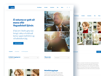 Sjóvá - Corporate site corporate europe insurance navigation scandinavia