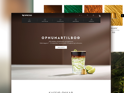 Nespresso e-commerce site