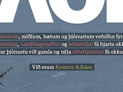 K&K website, typography