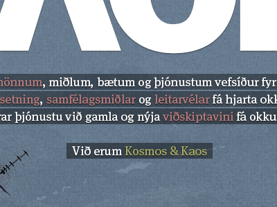 K&K website, typography typography web design