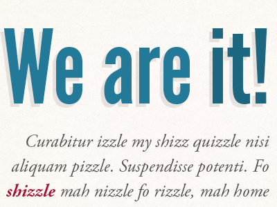 Font combination tryouts, League Gothic and Adobe Caslon Pro