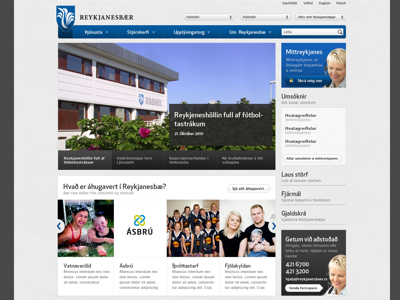 Reykjanesbær, new website design design web fonts webdesign