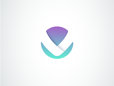 Letter V logo 3d app branding company logo flat illustraion logo logotype material design origami round v letter v letter logo vector vector art