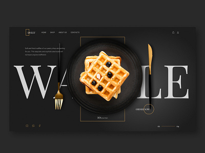 Main screen concept | Waffle branding design site sweet ui ux waffle web