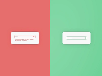 Error and Success Password Input - Daily UI 011 app daily ui daily ui 011 daily ui challenge daily ui011 dailyui dailyui011 dailyuichallenge design typography ui user experience user interface ux