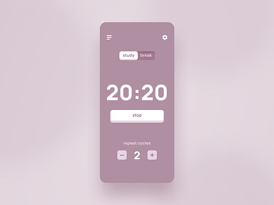 Study Timer App - Daily UI 014 014 app daily 100 daily ui daily ui 014 daily ui014 dailyui dailyui014 dailyuichallenge design typography ui ui design ui design challenge ui designs uidesign uidesignchallenge user experience user interface ux