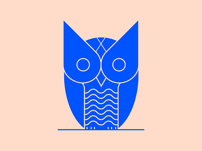 Another Owl Logo animal blue branding flat illustration logo monoline owl shit simple wise