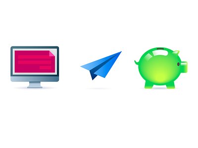 Finance Icons airplane blue computer finance flat green icons paper pig red save startup