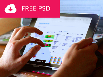 Tablet PSD Mockup design free hands mockup photoshop portfolio screen tablet ui web