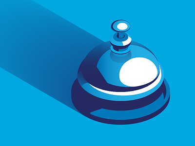 ding a ling ding dong bell blue customer graphic help isometric service shadow