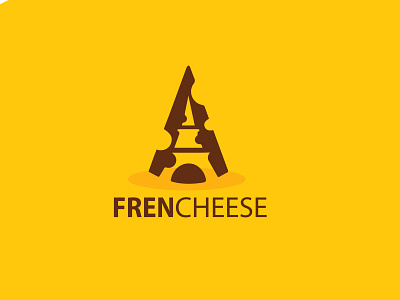 FrenCheese (Brand Negative Space logo) #LogoManiya